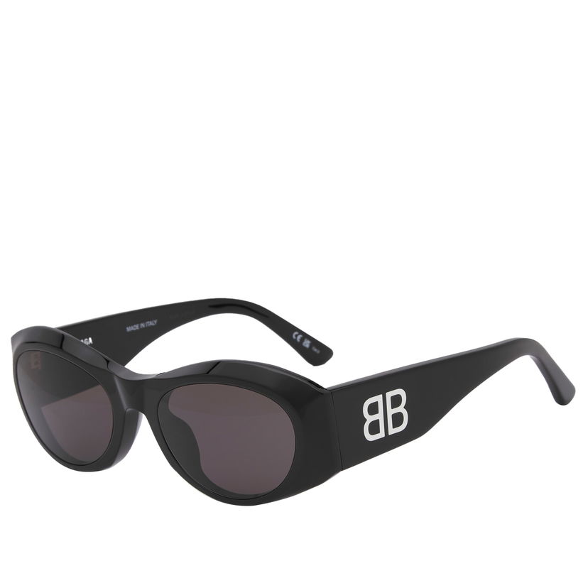 Solglasögon Balenciaga Balenciaga BB0396SK Oval Sunglasses Svart | BB0396SK-001