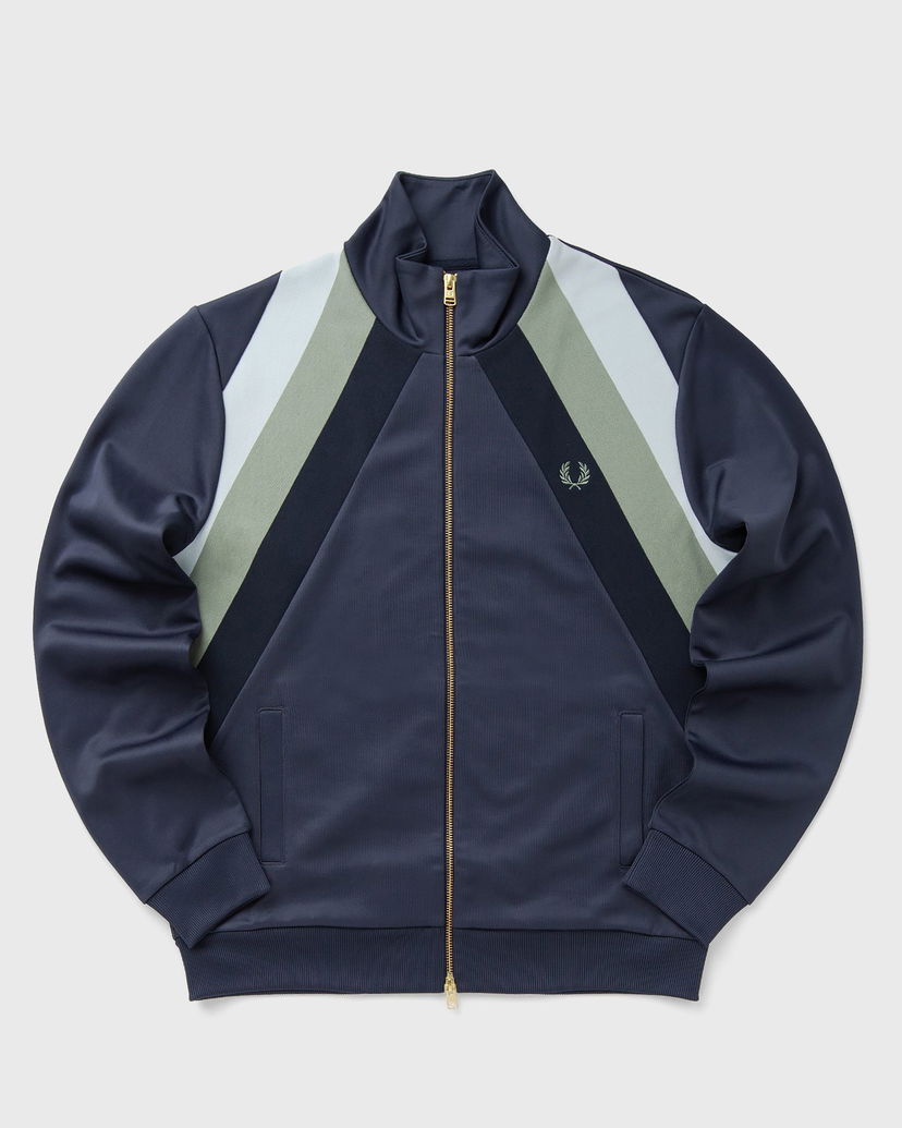 Jacka Fred Perry Striped Panel Track Jacket Mörkblå | J1320-738
