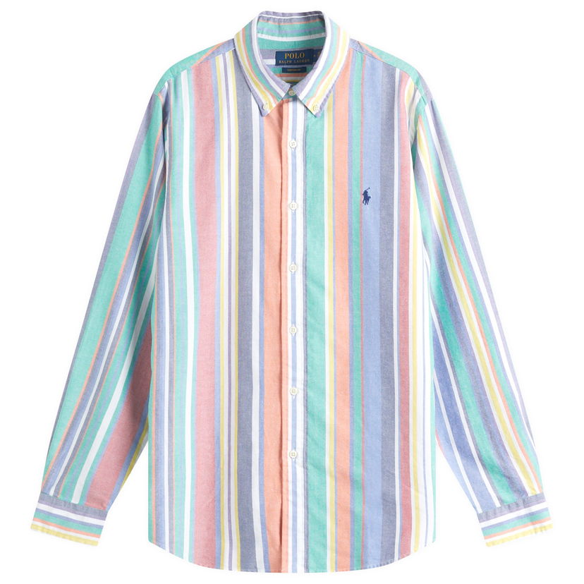 Skjorta Polo by Ralph Lauren Ralph Lauren Men's Striped Button-Down Oxford Shirt Flerfärgad | 710968964001