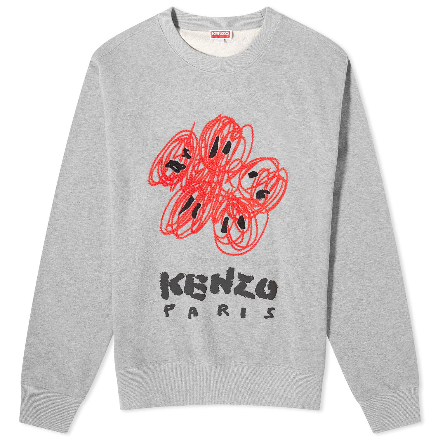 Sweater KENZO Drawn Varsity Crewneck Grå | FE55SW1704MF-94C, 0