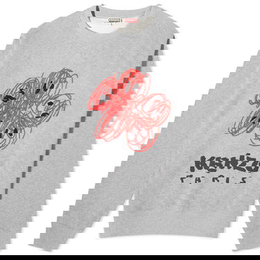 Sweater KENZO Drawn Varsity Crewneck Grå | FE55SW1704MF-94C, 0