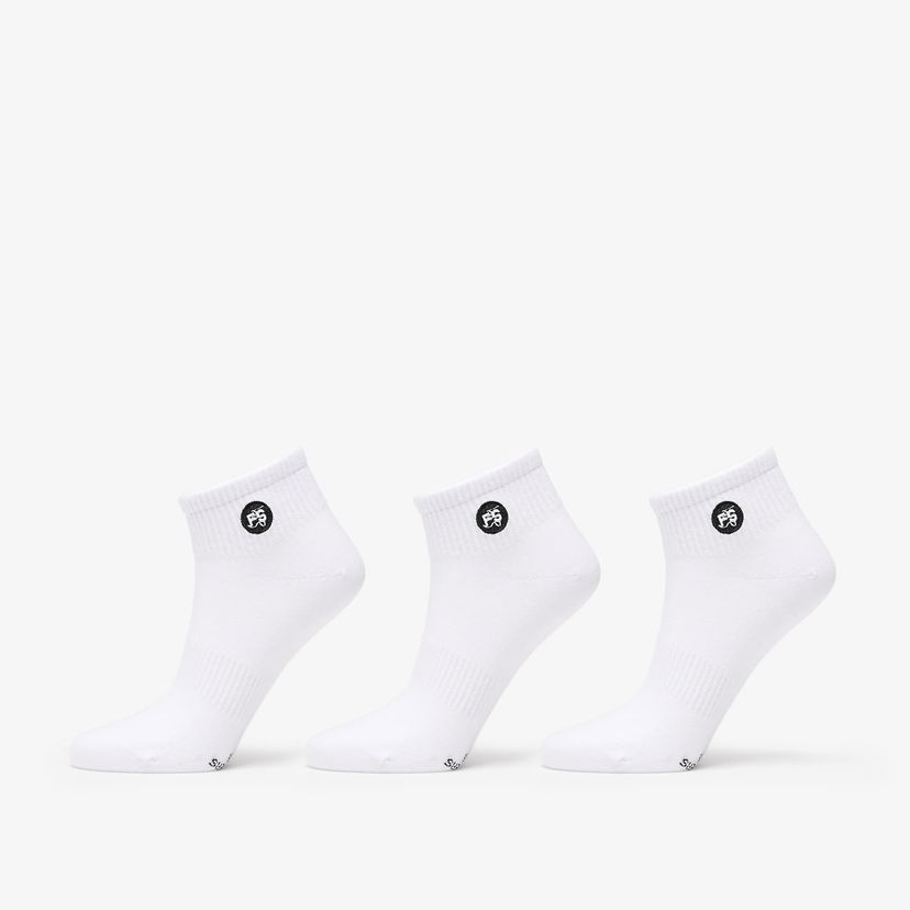 Strumpor Footshop Ankle Socks 3-Pack White Vit | FTSHP_372