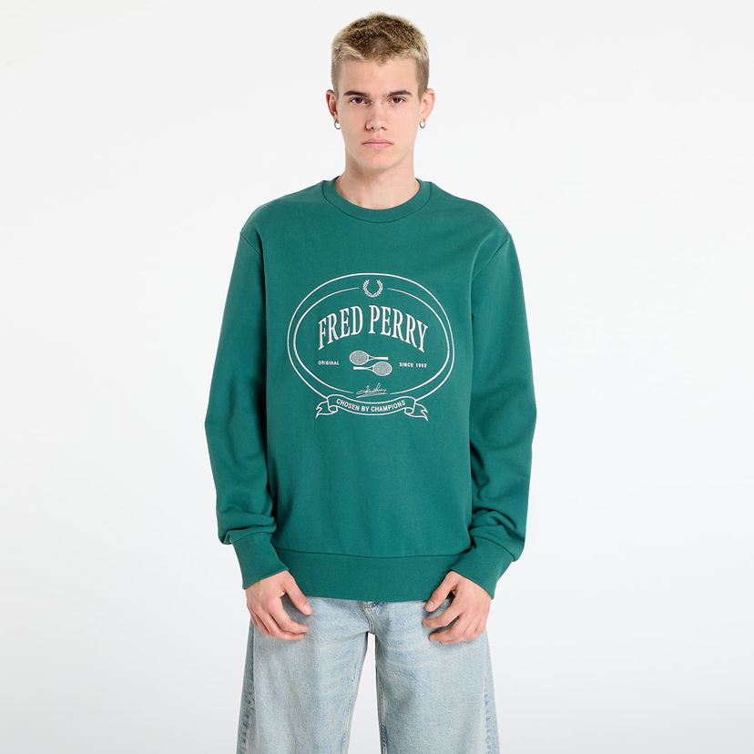 Sweatshirt Fred Perry Fred Perry Chosen By Champions Sweatshirt Grön | M1605 Z18
