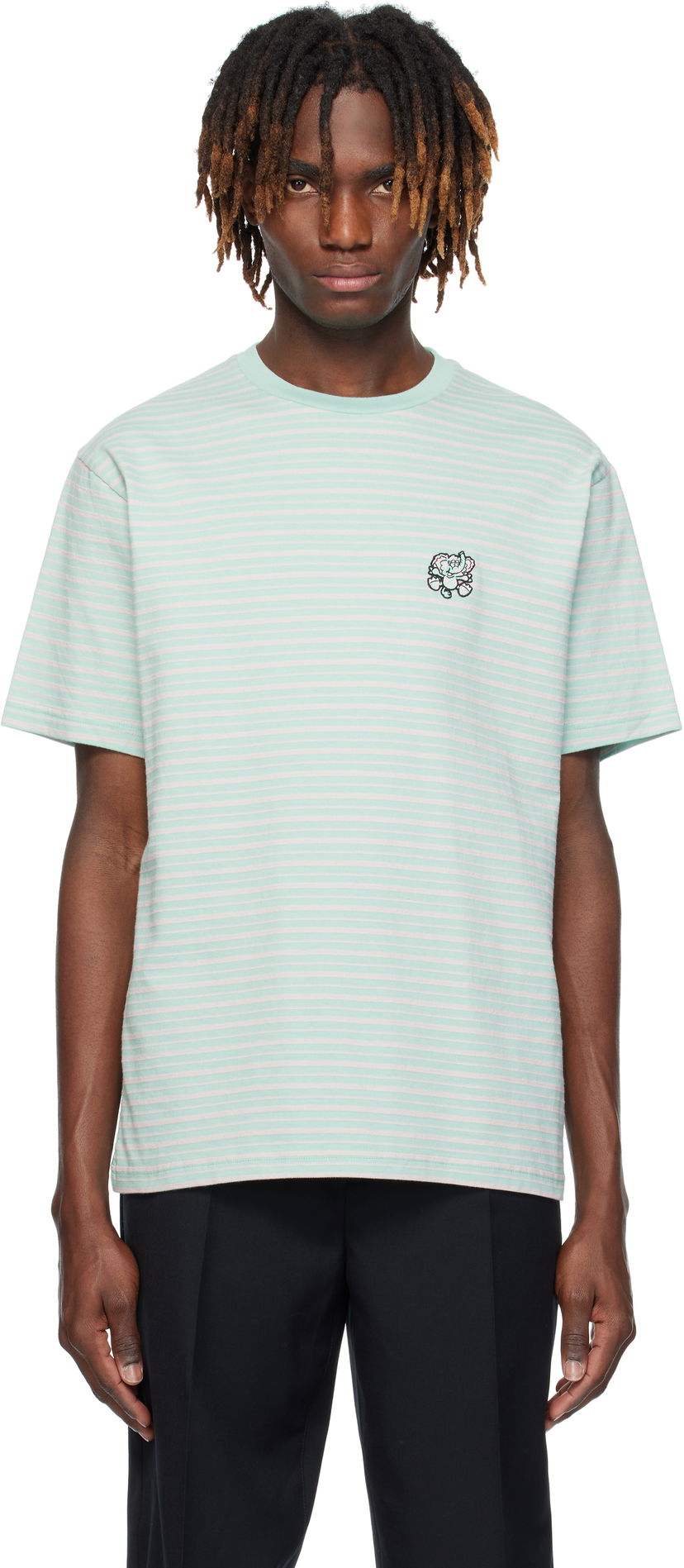 T-shirt KENZO Kenzo Paris VERDY Edition Embroidered T-Shirt Grön | FF55TS5464SD