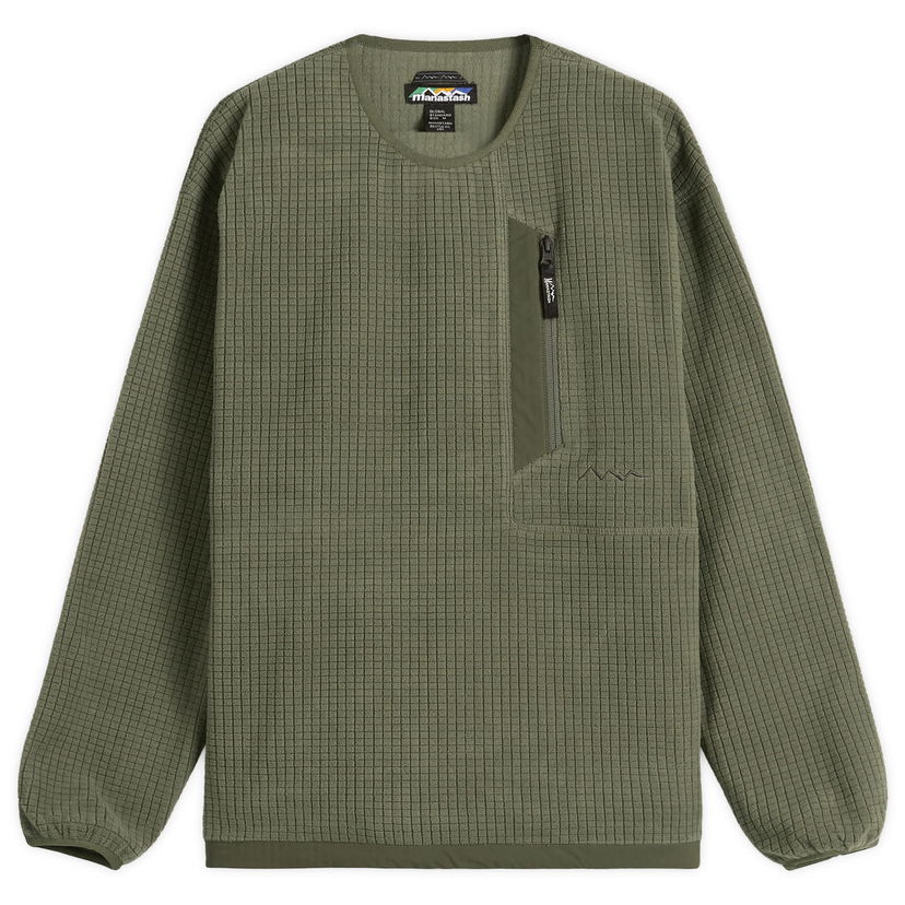 Sweatshirt Manastash Men's Grid Fleece Crew Sweatshirt Grön | 7925230001-310