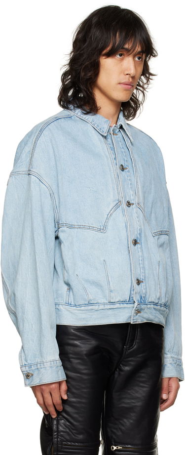 Jacka We11done Faded Denim Jacket Blå | WD-DJ3-22-303-U-SKMP01QCTB, 1