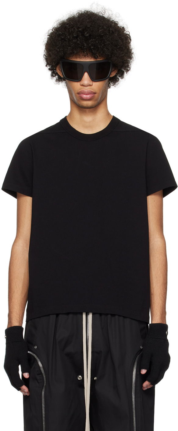 T-shirt Rick Owens Short Level T-Shirt Svart | RU01D3265 JA