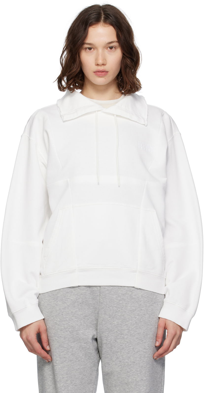 Sweatshirt Maison Margiela MM6 Maison Margiela Collared Sweatshirt Vit | S52GU0245 M25014