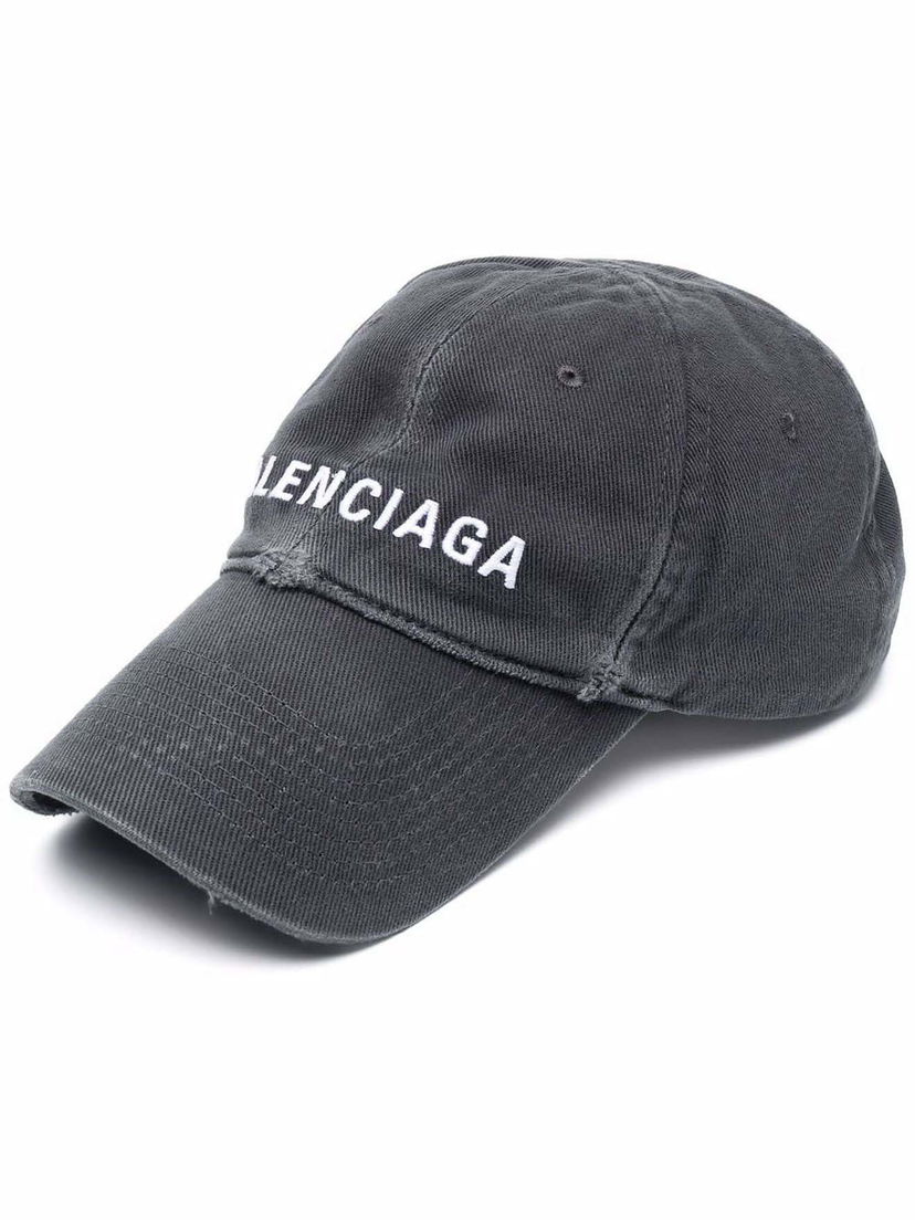 Keps Balenciaga Washed Out Baseball Cap Dark Grey Grå | 673319410B21177