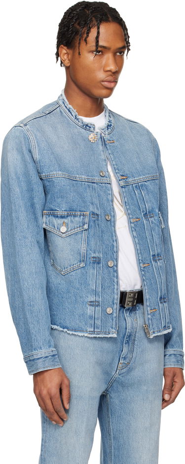 Jacka Givenchy Givenchy Reworked Biker Denim Jacket Blå | BM01BE5YCH415, 1