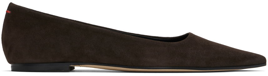 Klä Aeyde Aeyde Cassy Suede Ballerina Flats Brun | A11-FL-SNDP8 FL130-FW24-953-017, 0