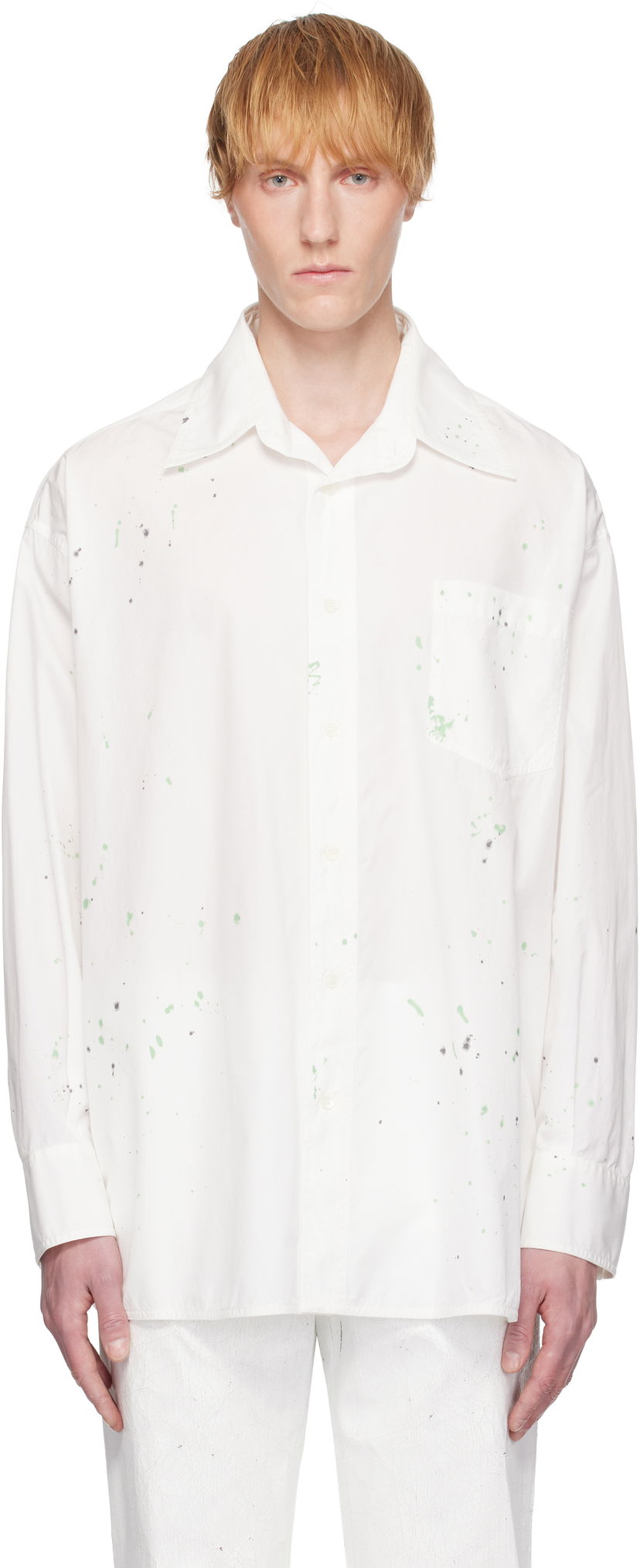 Skjorta Maison Margiela MM6 Maison Margiela Painter Shirt Vit | SH2DT0022 M35458