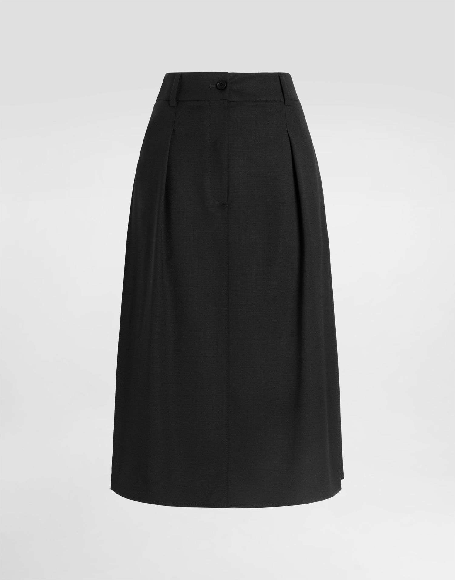 Kjol Dolce & Gabbana Bi-stretch Sallia Pleated High-Waist Midi Skirt Svart | F4C6DTFUBGCN0000, 0