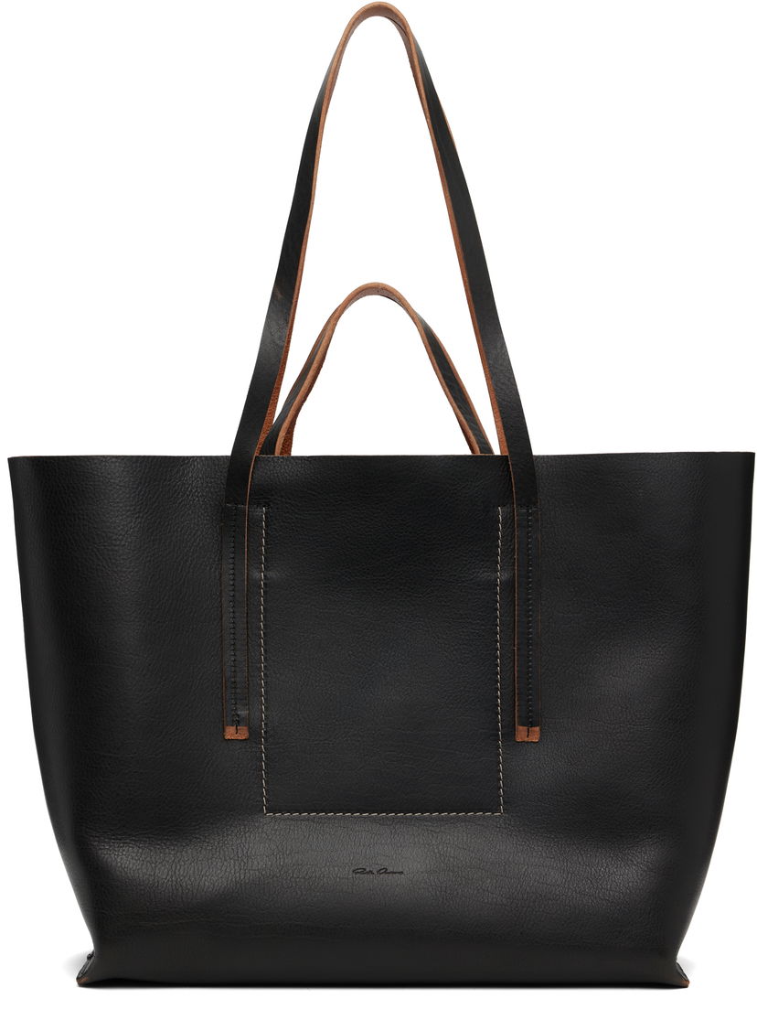 Tygpåse Rick Owens Rick Owens Concordians Shopper Tote Svart | RA02E0762 LGET