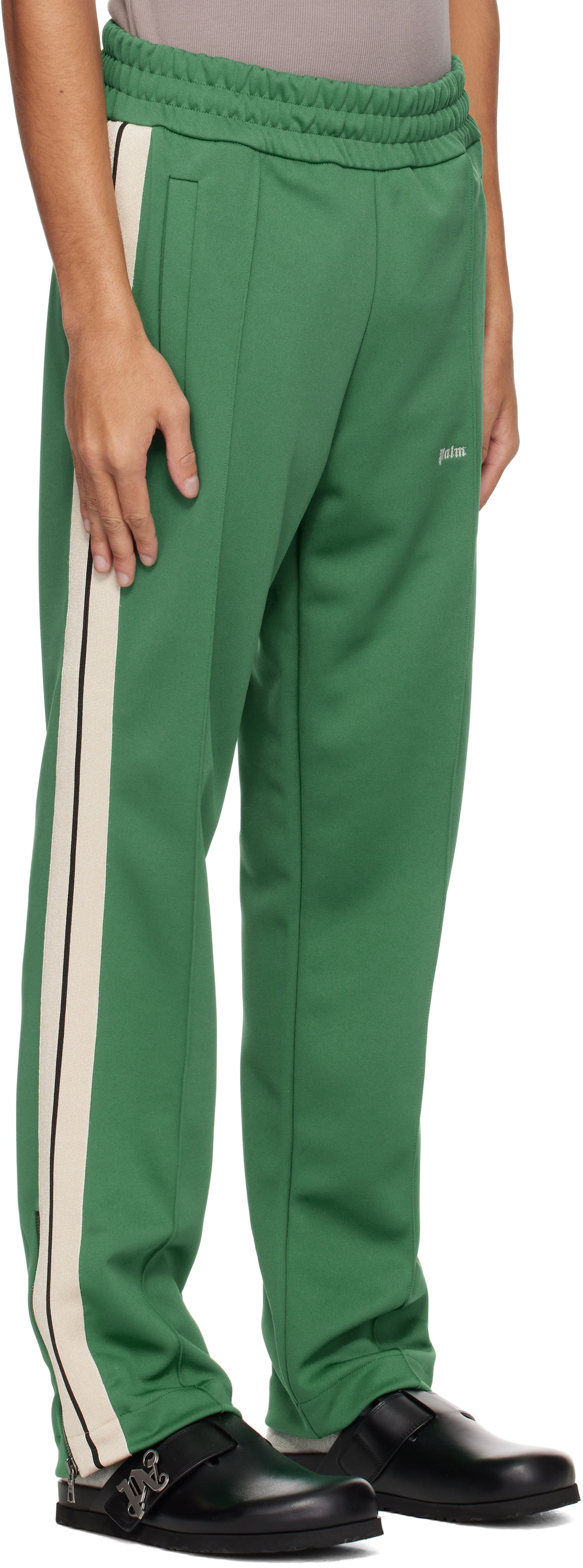 Träningsbyxor Palm Angels Palm Angels Embroidered Logo Track Pants Grön | PMCJ020S25FAB0015703, 1