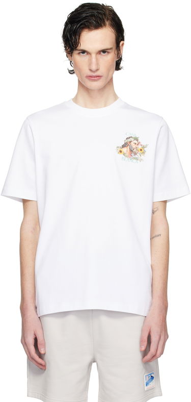 T-shirt Casablanca Graphic Print T-Shirt Vit | MPS25-JTS-001-01, 0