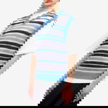 Sweater Marni Marni Stripe Mohair Vest Blå | CVMG0136Q0-UFU178-STB26, 2