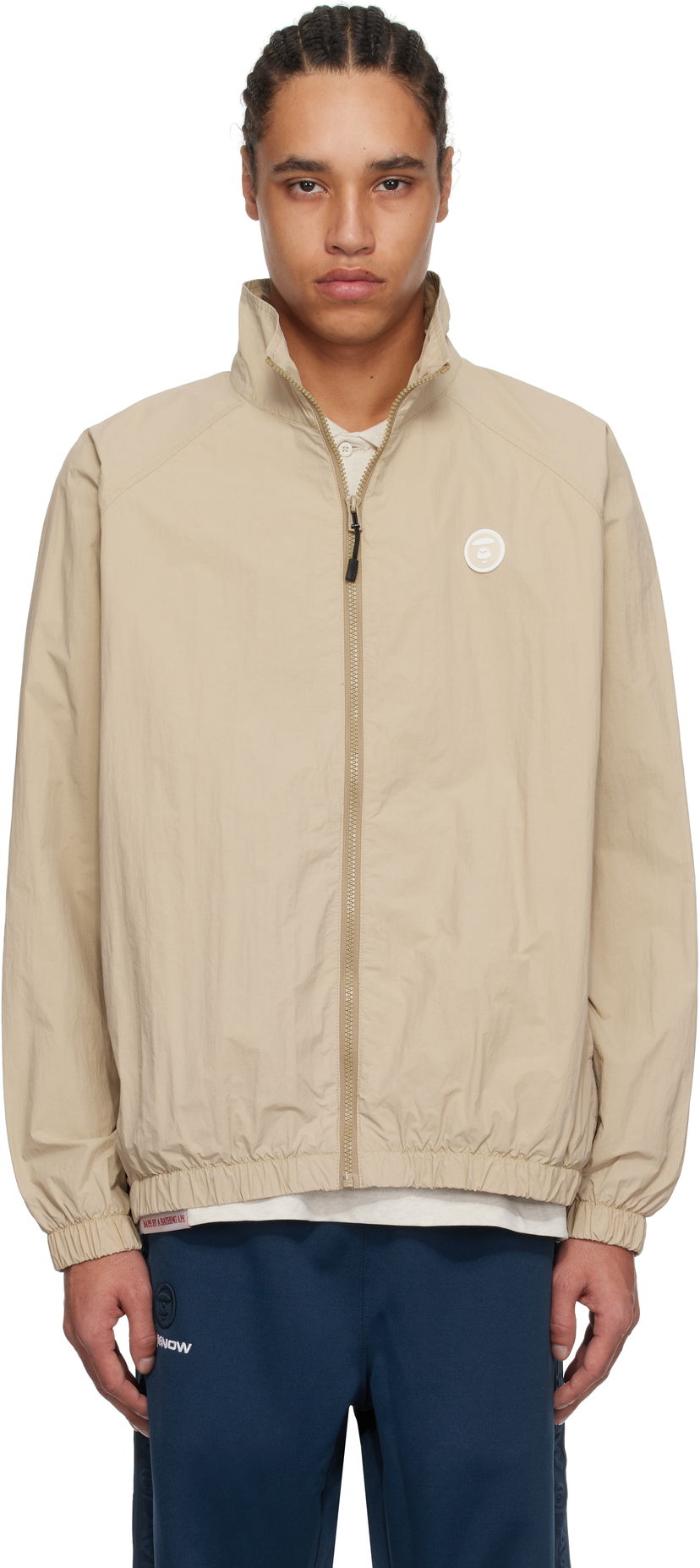 Vindjacka AAPE by A Bathing Ape AAPE by A Bathing Ape 'AAPE Now' Lightweight Jacket Beige | AAPLJM7703XXNBGL