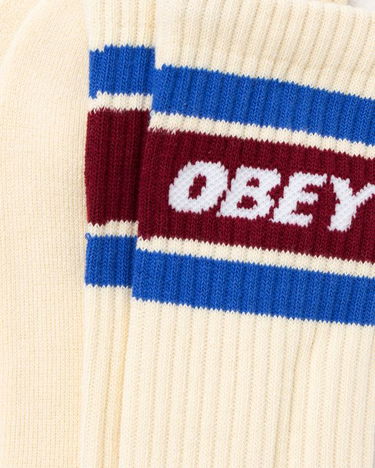 Strumpor OBEY Cooper II Crew Socks Beige | 100260093-UBR, 2
