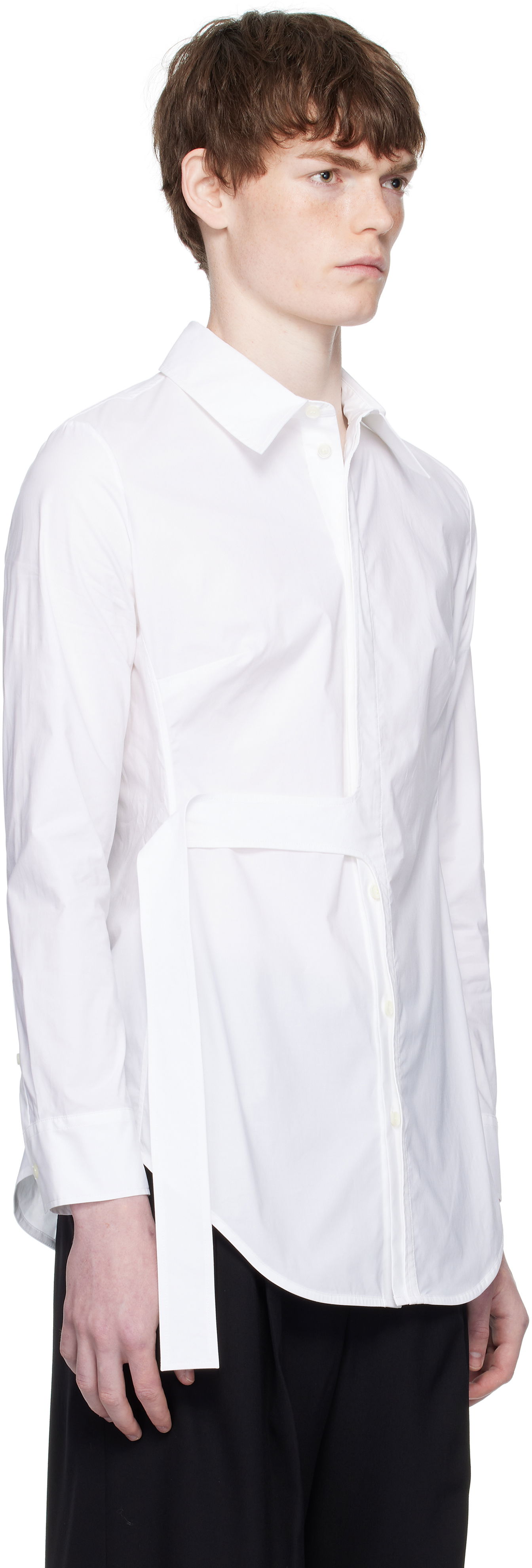 Skjorta Jean Paul Gaultier Jean Paul Gaultier Strap Shirt Vit | 25/03-W-ST028-C071-01, 1