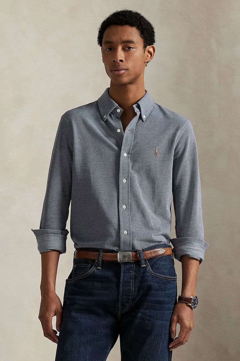 Skjorta Polo by Ralph Lauren Polo Ralph Lauren Regular Fit Button-Down Shirt Grå | 710979488