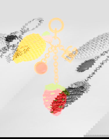 Nyckelringar Dolce & Gabbana Dolce & Gabbana Fruit Shaped Metal and Raffia Keychain Flerfärgad | BI3410AK3748J901, 3