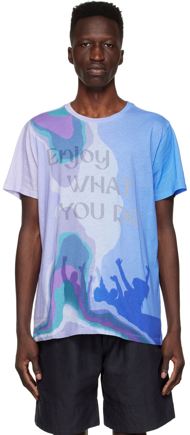 T-shirt ISABEL MARANT Enjoy What You Do Graphic T-Shirt Purpur | 22ETS0433-22E018H, 0