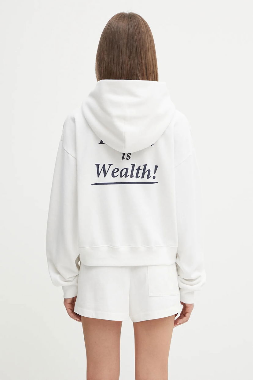 Sweatshirt Sporty & Rich Sporty & Rich Health Is Wealth Soft Cropped Hoodie Vit | ST085625006WH01
