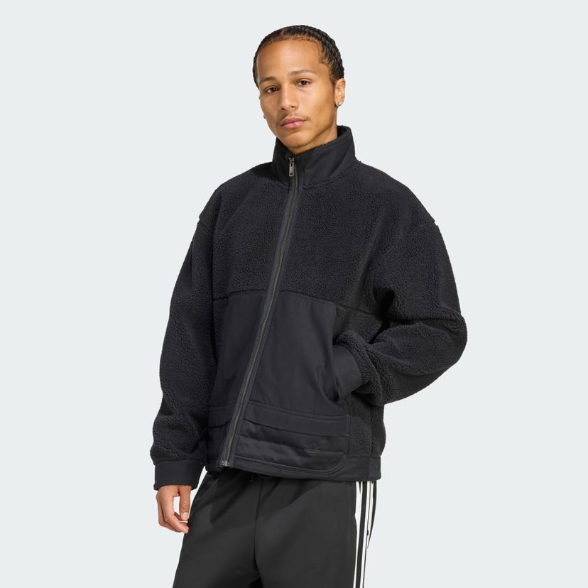 Jacka adidas Performance Premium Essentials Polar Fleece Zip-Up Jacket Svart | JY2639