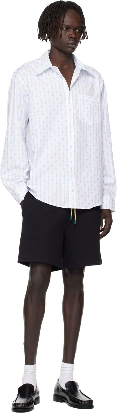 Skjorta Casablanca Casablanca Monogram Oxford Shirt Vit | MPF25-SH-155-01, 3