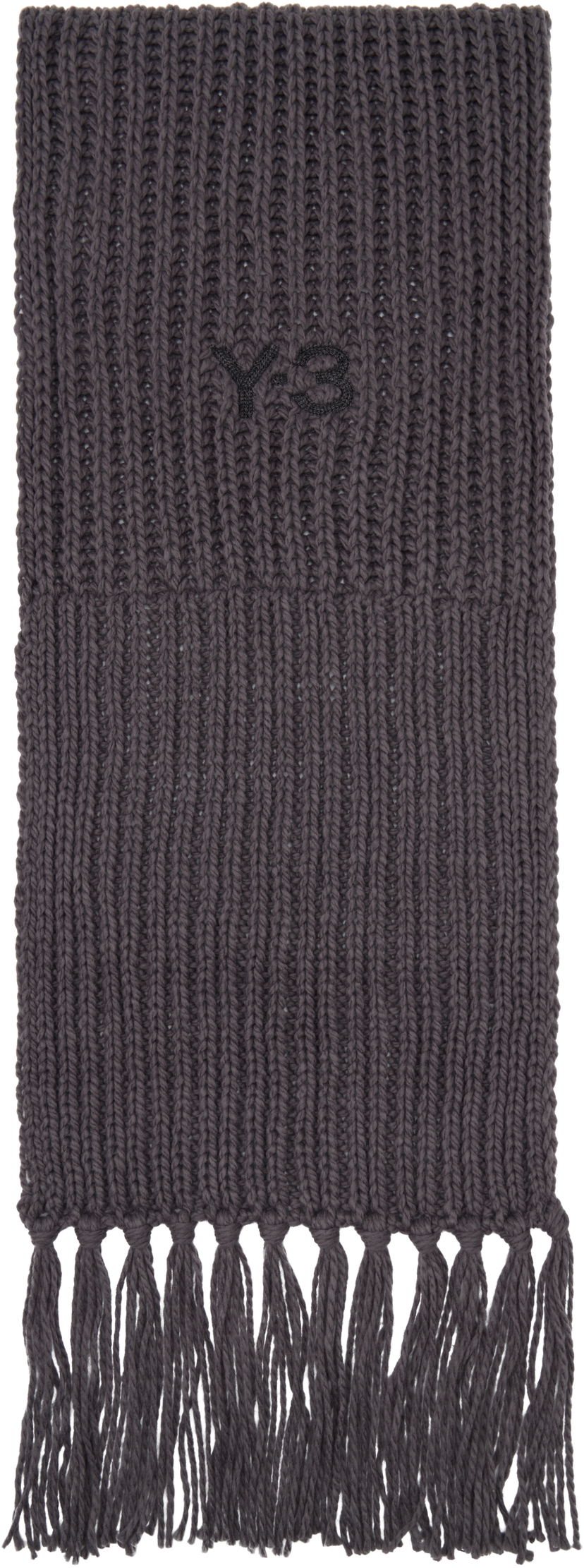 Halsduk Y-3 Y-3 Oversized Knit Scarf with Tassels Grå | KC0413