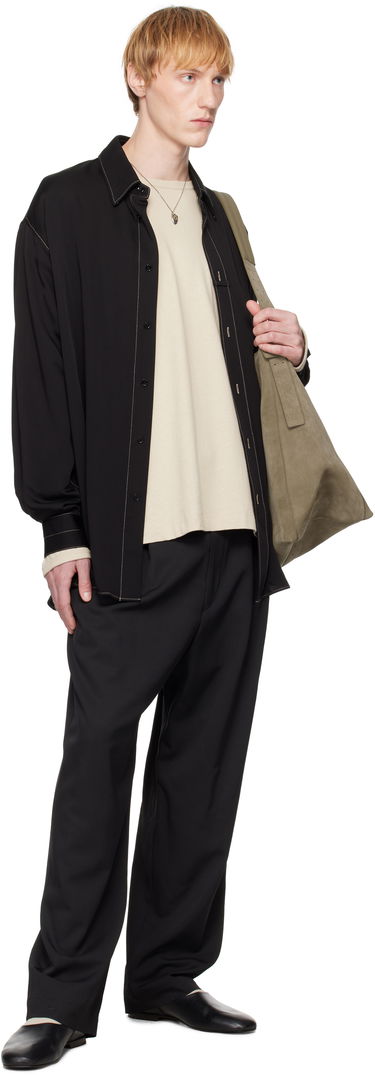 Skjorta LEMAIRE Lemaire Loop Button-Up Shirt Svart | SH1169 LF1392, 3