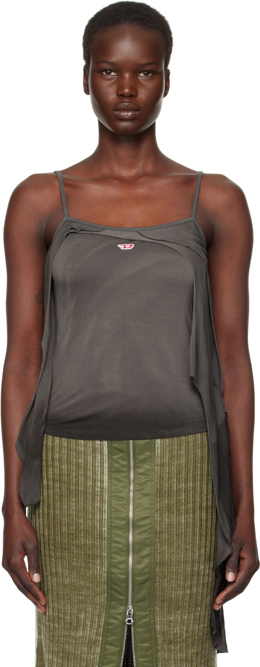 Linne Diesel T-Malo Distressed Tank Top Grå | A14067 0IPAL