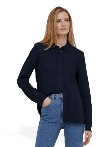 Skjorta Tommy Hilfiger Regular Fit Twill Shirt Mörkblå | WW0WW39388