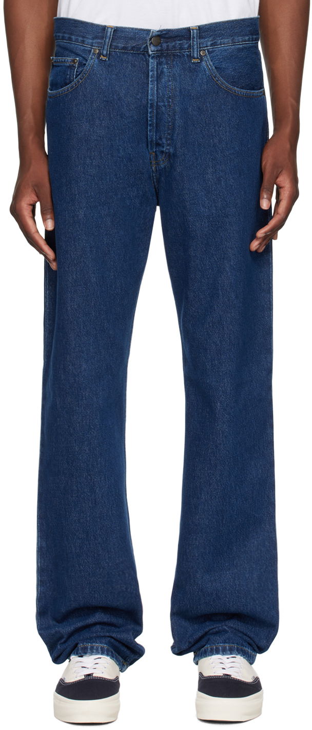 Jeans Carhartt WIP Nolan Straight-Leg Jeans Mörkblå | I033006