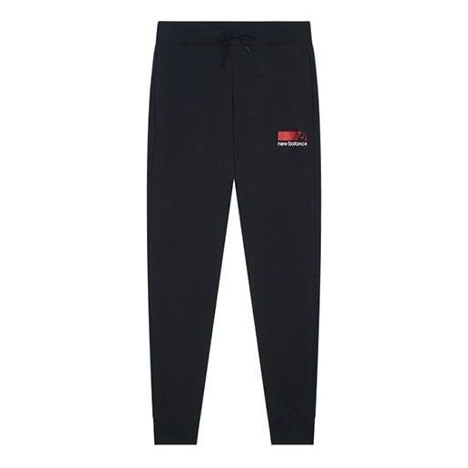 Träningsbyxor New Balance Logo Print Track Pants Mörkblå | MP13900-BK