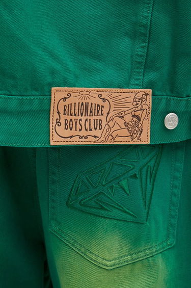 Jacka BILLIONAIRE BOYS CLUB Oversized Garment Dyed Denim Jacket Grön | B24411, 3