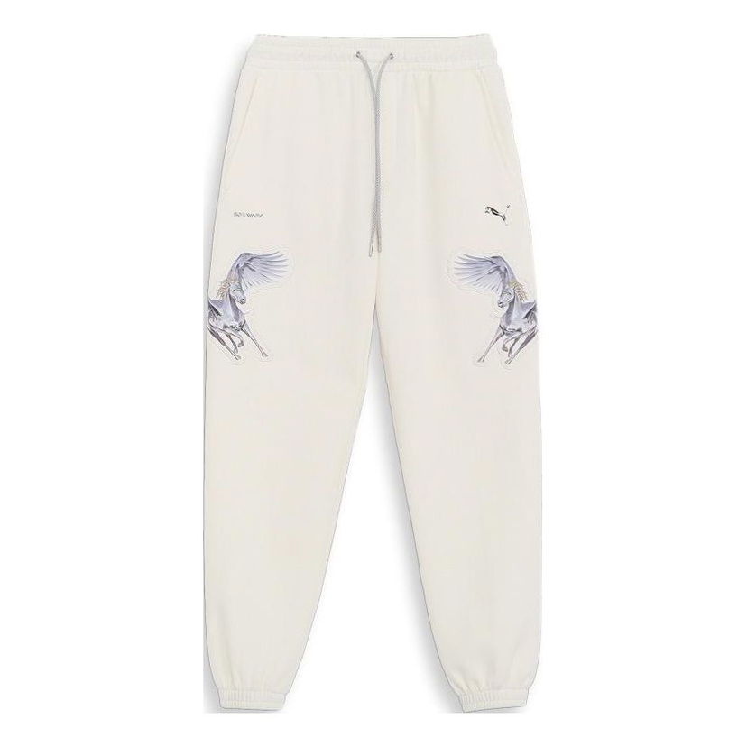 Träningsbyxor Puma Sorayama Graphic Print Sweatpants Beige | 622611-65