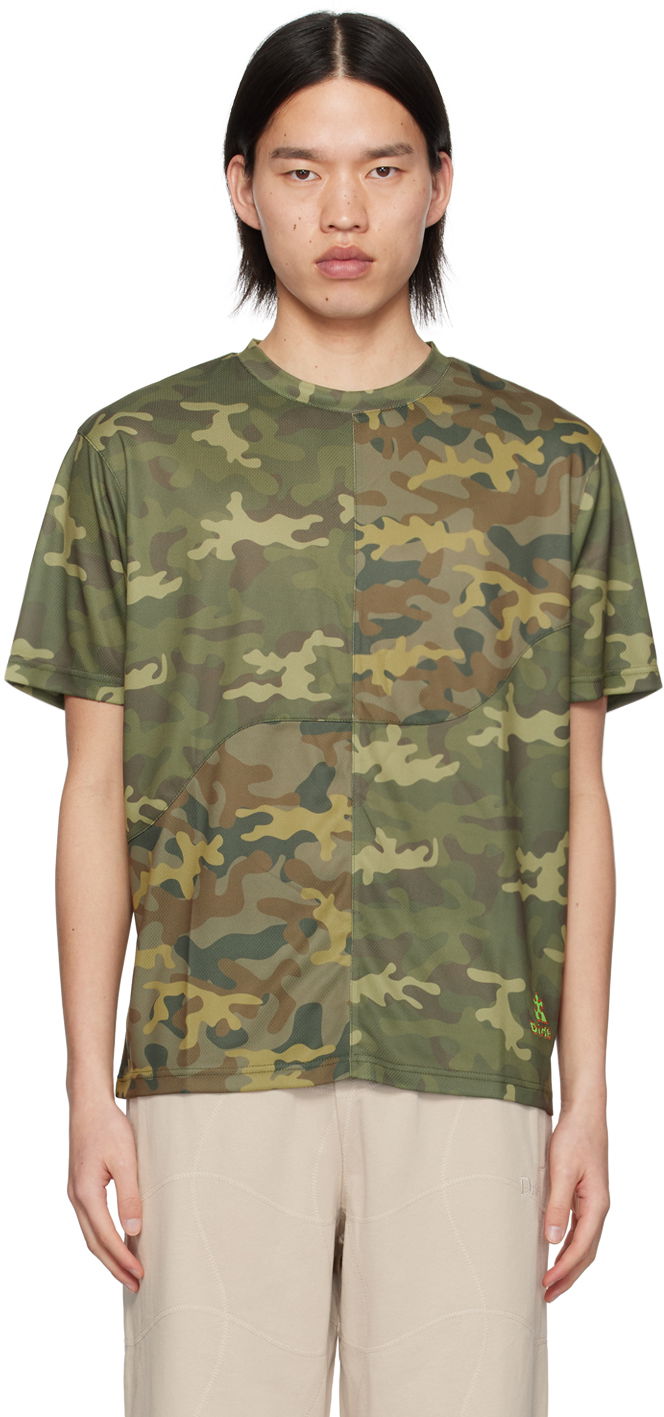 T-shirt Dime Khaki Camo T-Shirt Grön | DIMESP249GRN