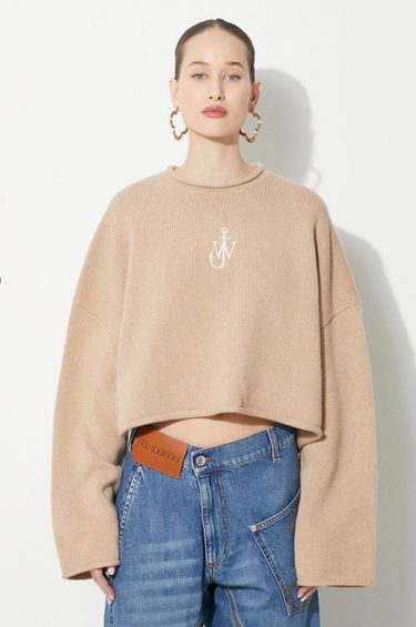 Sweater JW Anderson JW Anderson Cropped Anchor Jumper Beige | KW1121.YN0264.132, 0