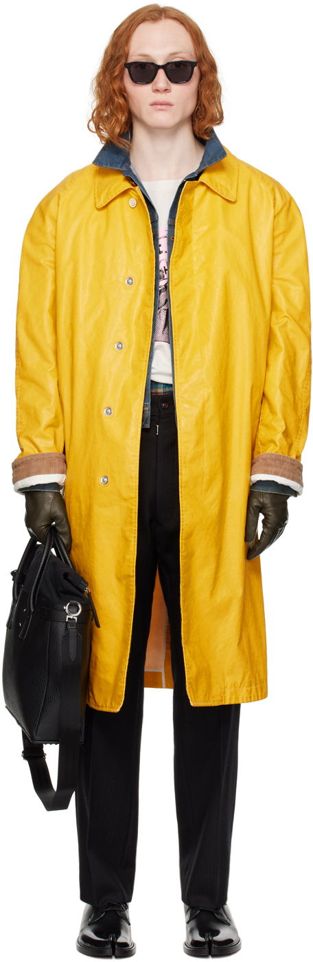 Rockar Maison Margiela Smudge Trench Coat Gul | S50AH0130 S48398