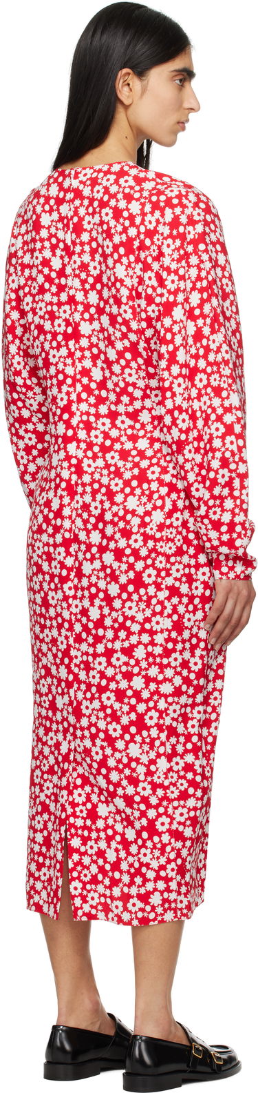 Klä Marni Marni Pop Fields Midi Dress Röd | ABMA1360S0 UTVA45, 2