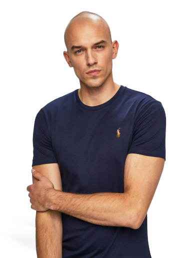 T-shirt Polo by Ralph Lauren Cotton Custom Tee Mörkblå | 710740727003