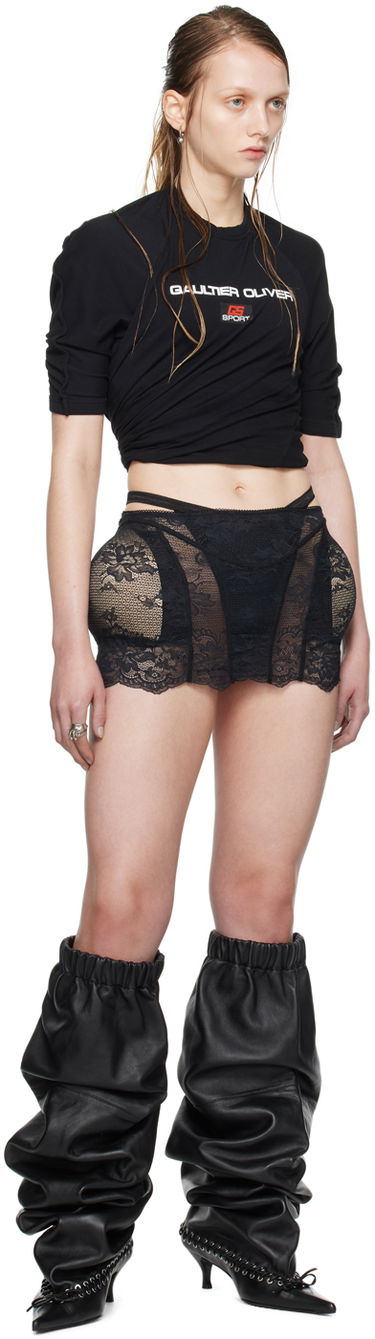 Kjol Jean Paul Gaultier Jean Paul Gaultier Shayne Oliver Edition Lace Miniskirt Svart | 24/27-F-JU087-C047-00, 4