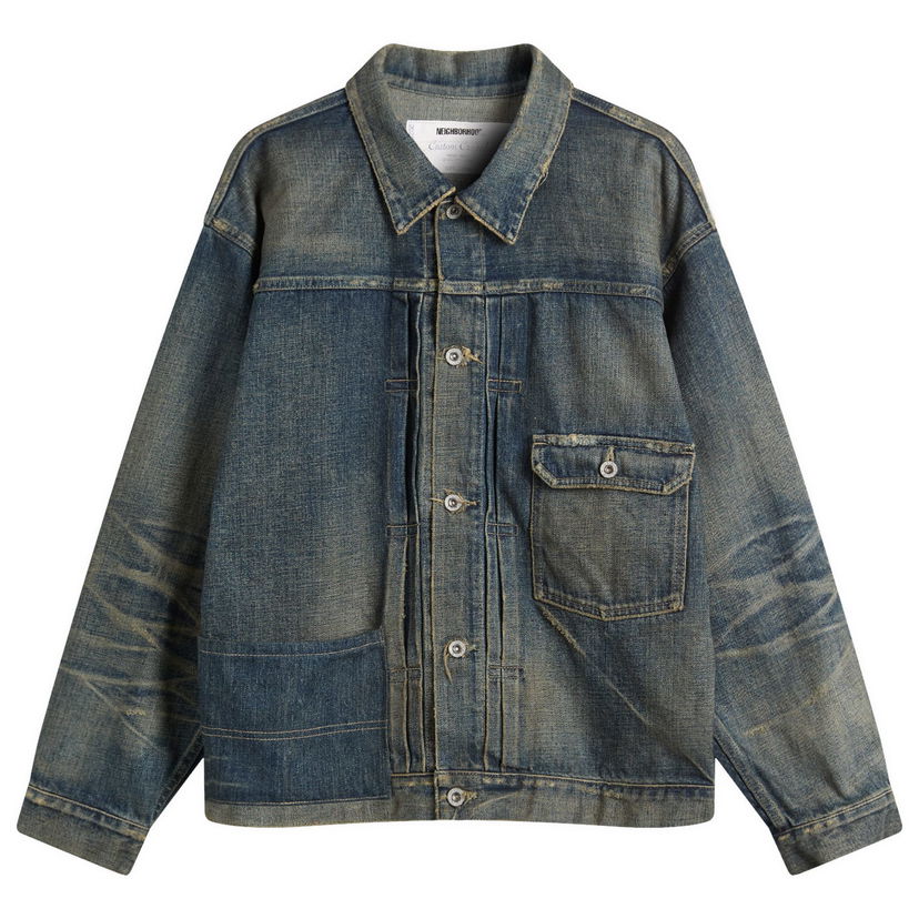 Jacka Neighborhood Savage Denim Type-1 Jacket Blå | 252XBNH-JKM02-IND