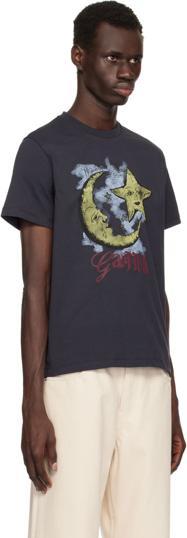 T-shirt GANNI Relaxed Graphic T-Shirt L Svart | T4058-252, 2