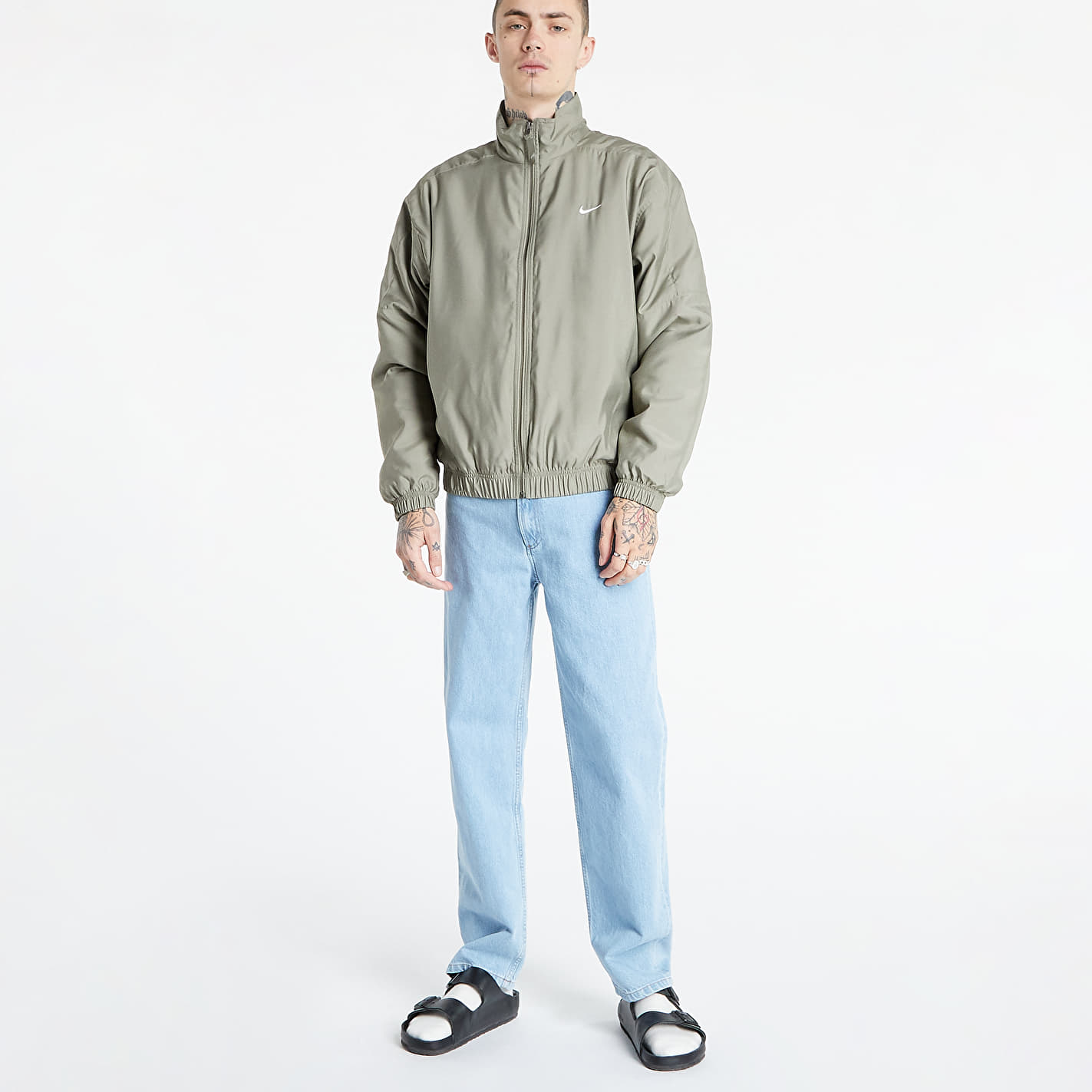 Bomberjacka Nike Lab Solo Swoosh Satin Bomber Jacket Grön | DN1266-320, 1