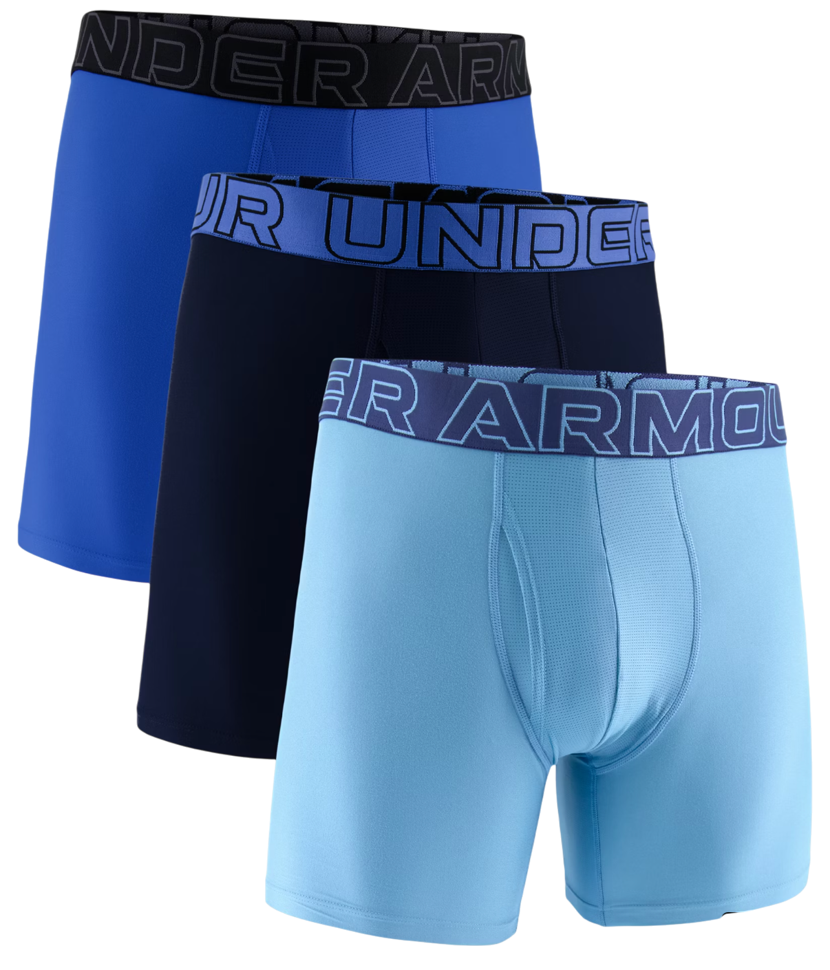 Boxare Under Armour Under Armour SOLID 6in 3-Pack Boxer Shorts Turkos | 1383878-418, 0