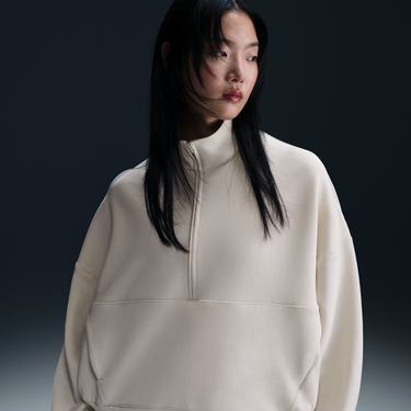 Sweater Nike Nike 24.7 Impossibly Soft Dri-FIT Relaxed Half-Zip Top Vit | HQ8188-104, 1