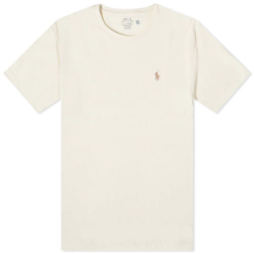 Polotröja Polo by Ralph Lauren Custom Fit T-Shirt "Parchment Cream" Beige | 710671438350